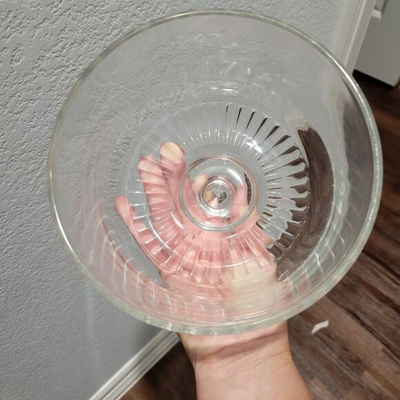 Vintage Marble White & Gray Cheese Cloche Glass Dome Lid 7.5 x 5.5" MCM Dessert - Picture 7 of 10